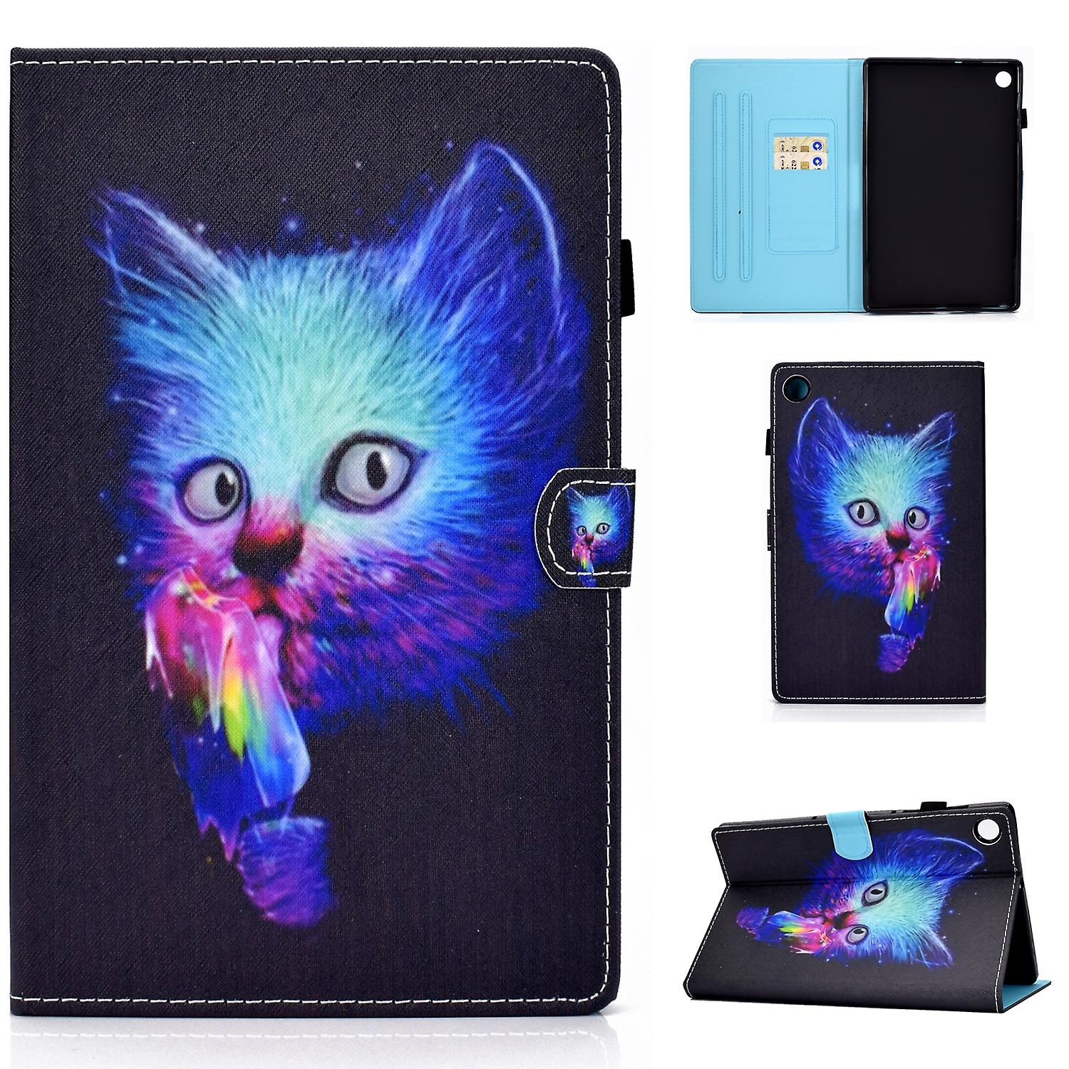 Colored Drawing Leather Case For Samsung Galaxy Tab A9