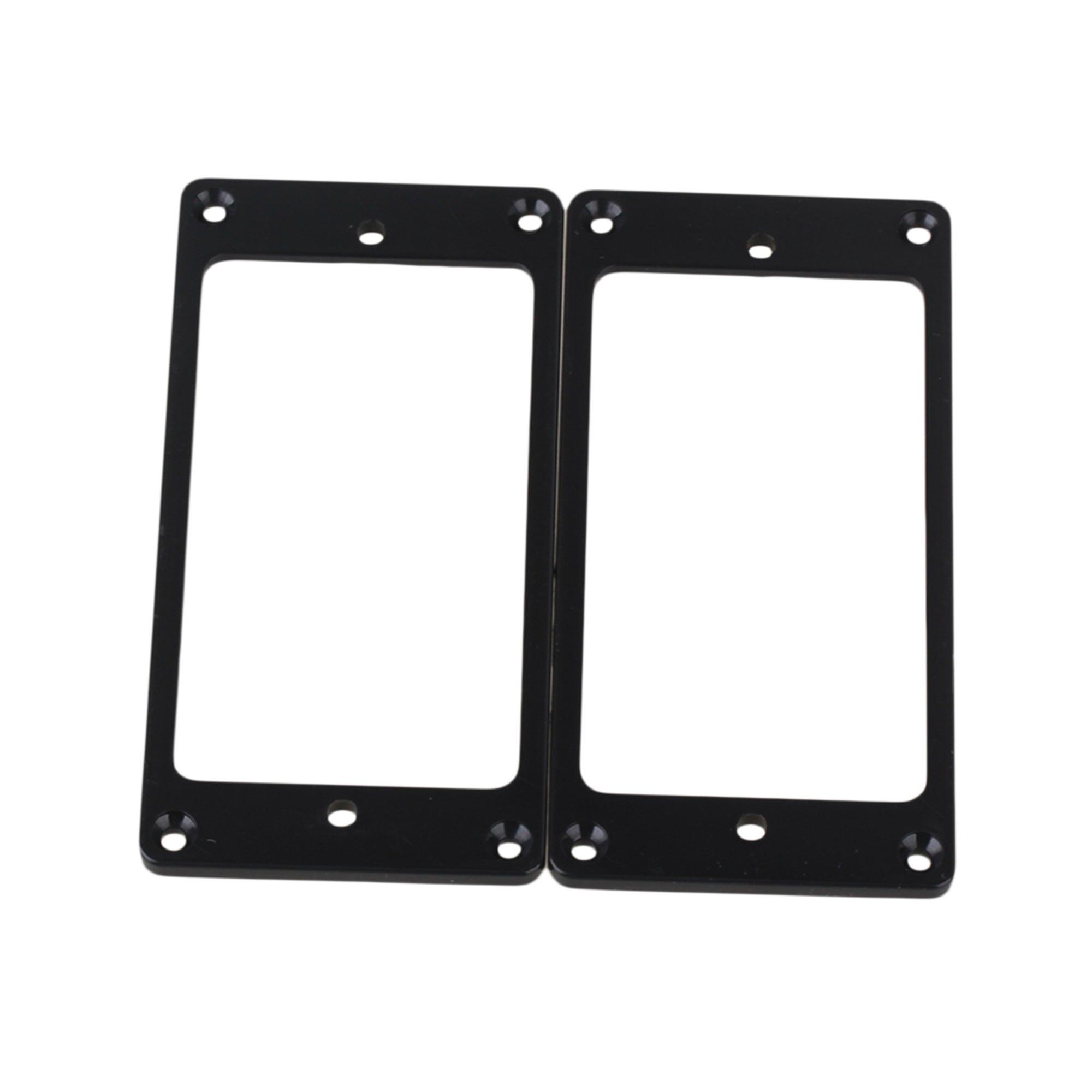 2x Humbucker Pickup Ring Flat Bottom Thickness 3mm BK