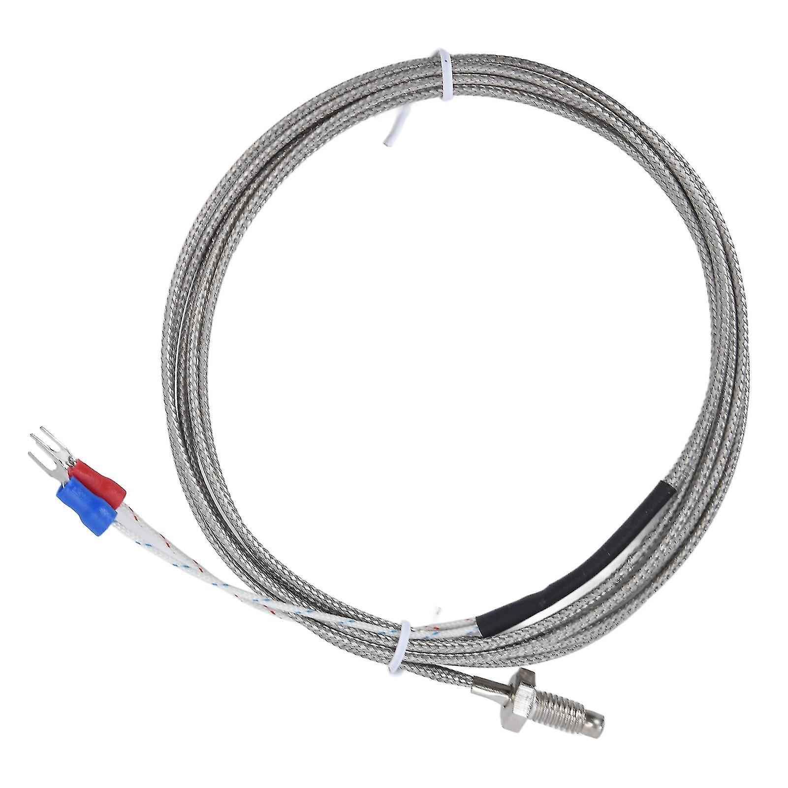 K Type Thermocouple Ground Shielded Wire Temperature Sensor Screw Probe 0‑450℃ WRNT‑01