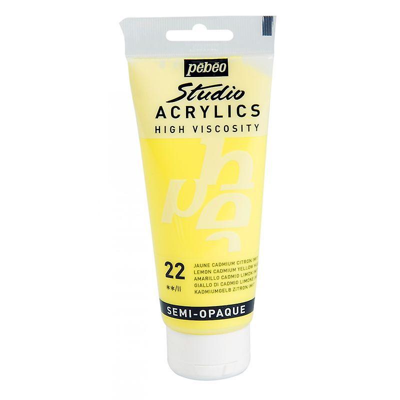 Acrylic semi-opaque paint - Lemon yellow - 100 ml