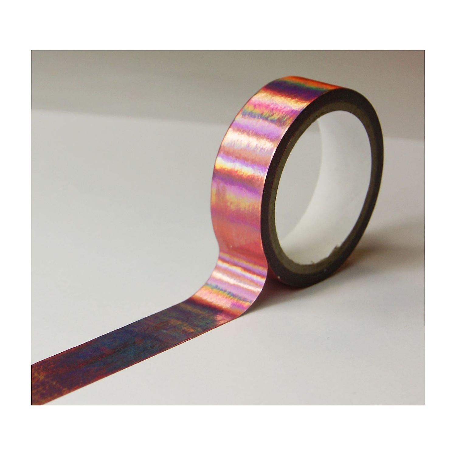 Masking tape - Iridescent pink - Glossy - Repositionable - 15 mm x 10 m