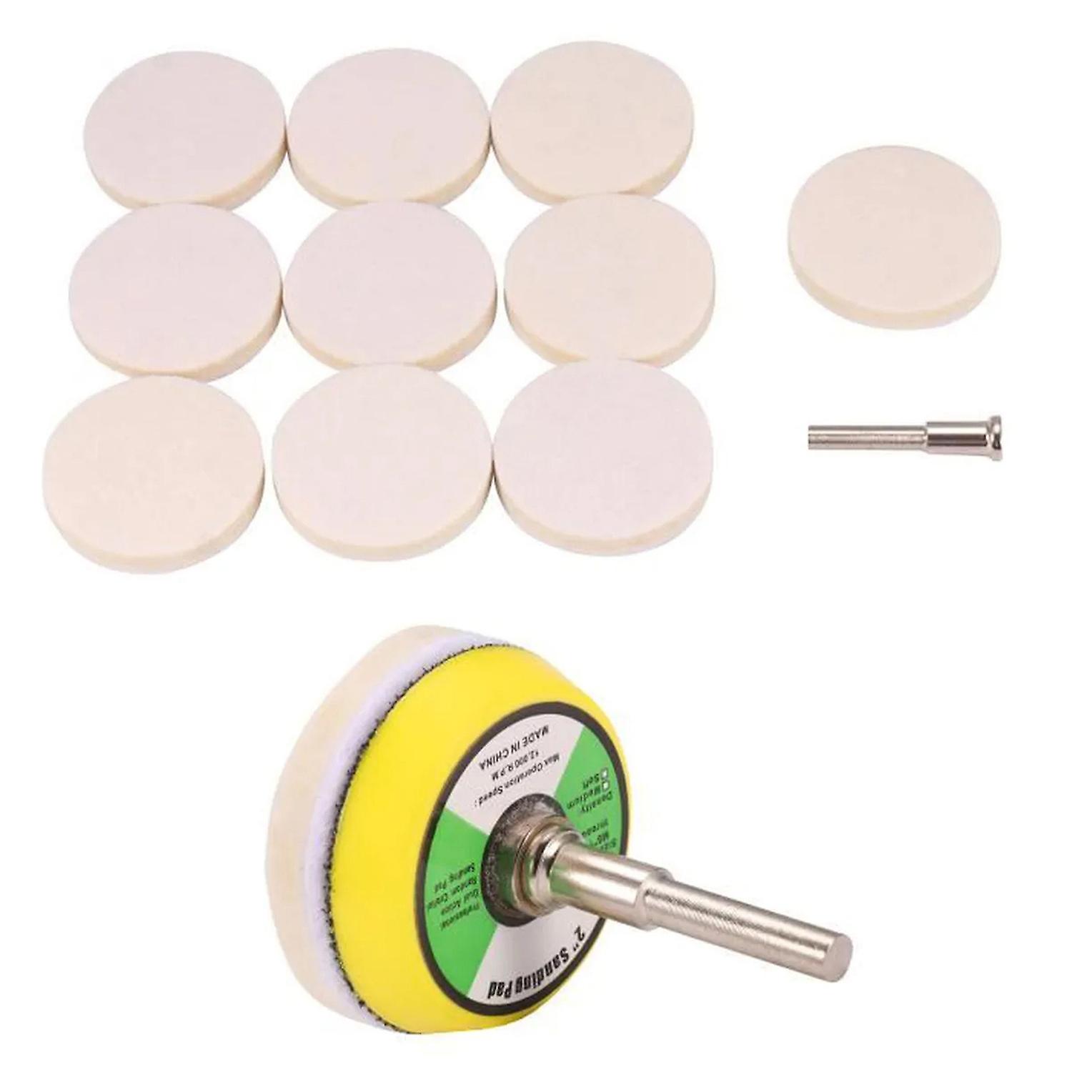 1Set Sanding Pad Round Shape Tough Brushed Pneumatic Polishing Disc with Clamp Rod compatible Polish