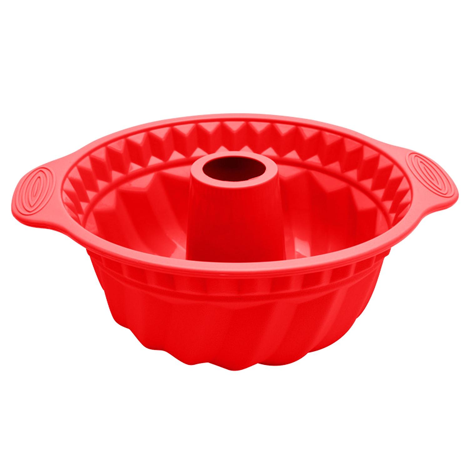 10 Inch Spiral Texture Non-sticky Cake Mold with Handle Silicone Round Mousse Pastry Mould Baking Ac