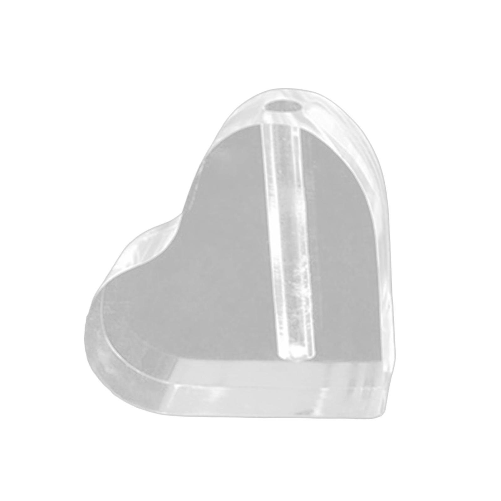 Acrylic Flower Vase Heart Shape Elegant Book Shaped for Office Bookshelf