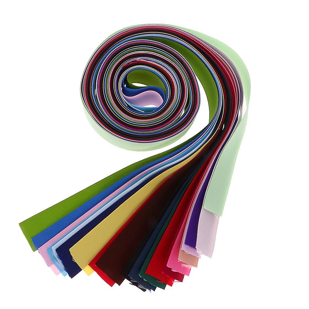 18 Pack 1yard Each Piece Grosgrain Ribbon for Crafts DIY Multi-color 6mm