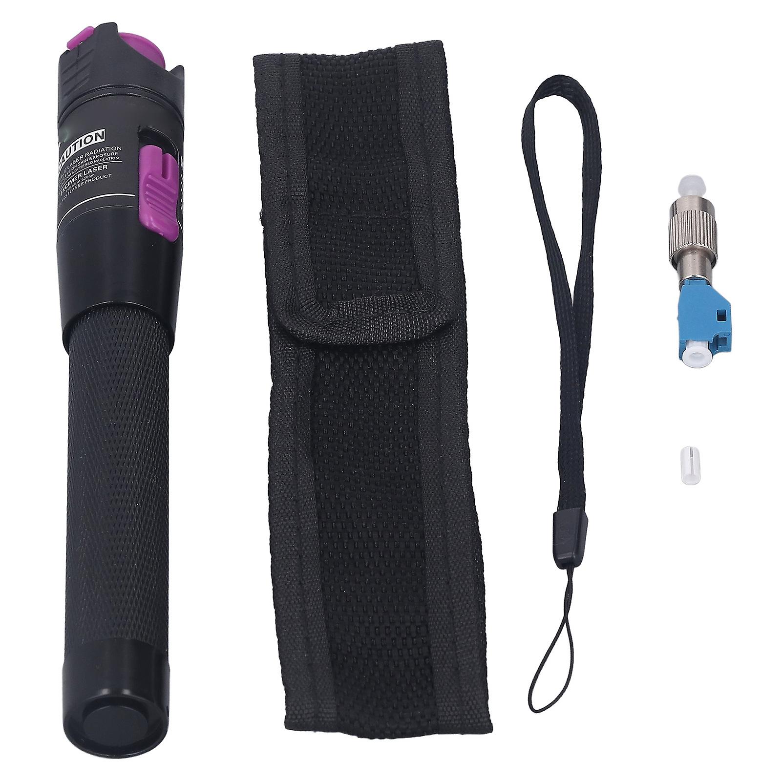 30km Visual Fault Locator Non Contact Detection Portable VFL Red Light Pen with FC LC Adapter 