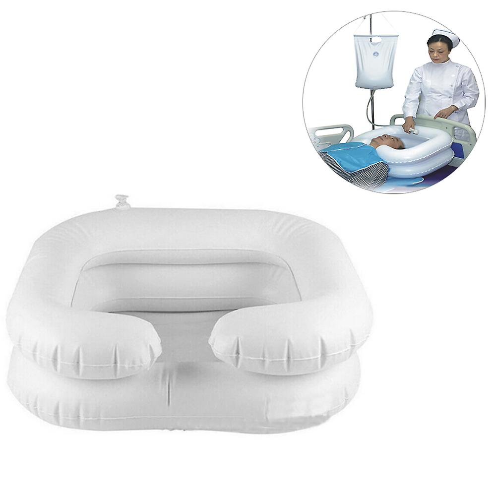 Portable Foldable Inflatable Shampoo Basin with Headrest for Elderly & Disabled