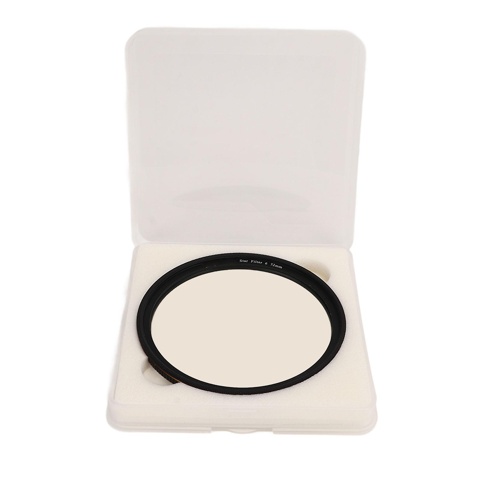 High Definition 6-Line Star Filter, Adjustable  Effect Filter for 72mm Camera