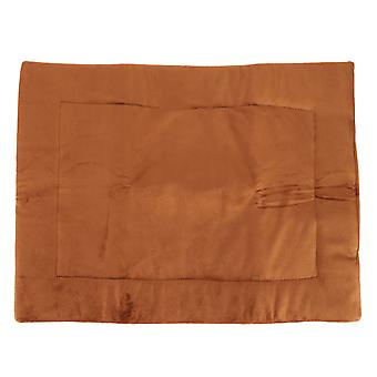 Self Heating Warm Pet Bed Pad 48.5x72cm Thermal Dog Mat for Puppy Cat, Skin Friendly Non Slip Washable Winter Bedding Brown