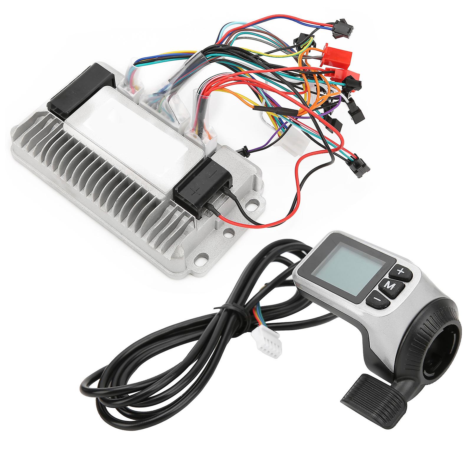 34V/48V 1000W Electric Bike Brushless Motor Controller 3 Modes Sine Wave with LCD Display and Thumb Shifter.
