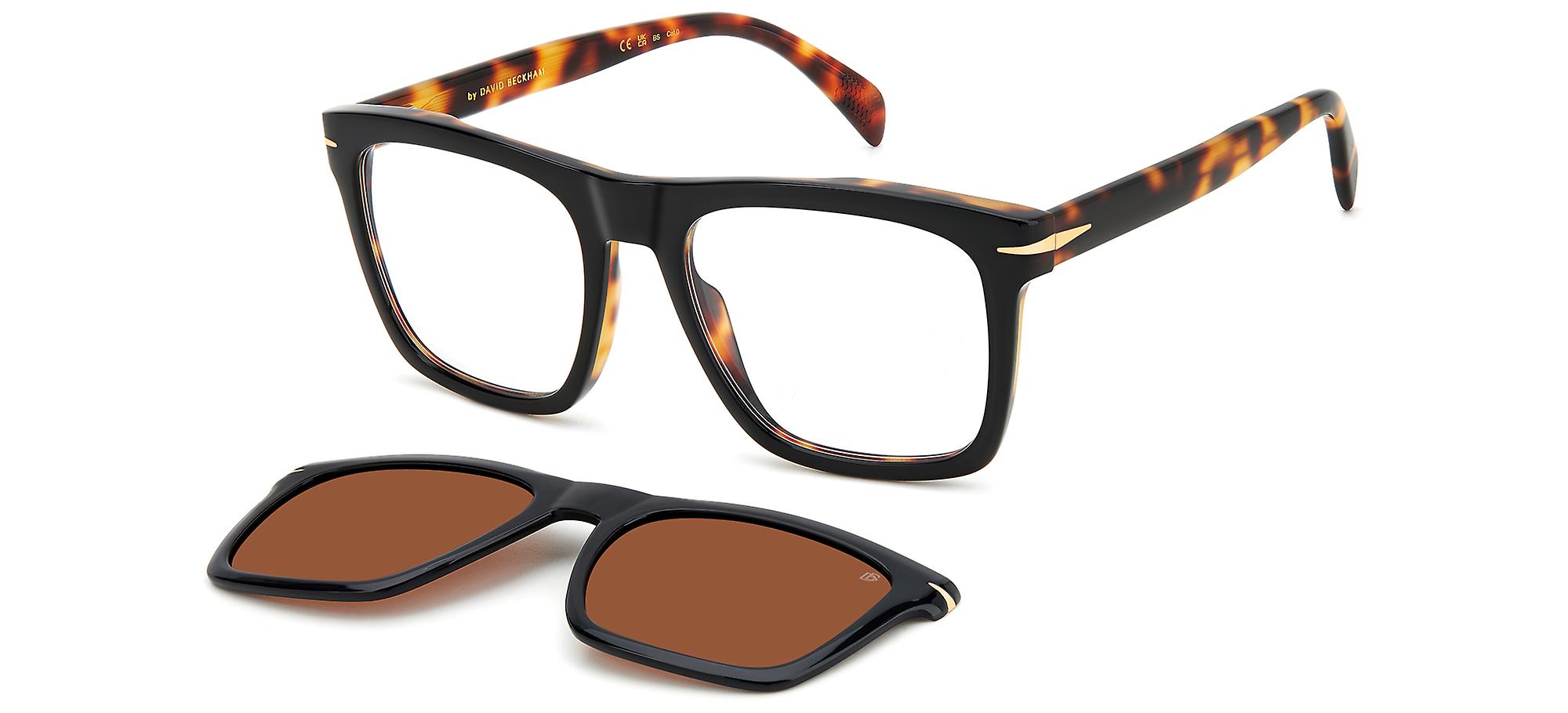 Sunglasses David Beckham DB 7000/CS BLACK HAVANA BLACK/BROWN CLIP-ON 53/19/145 Man