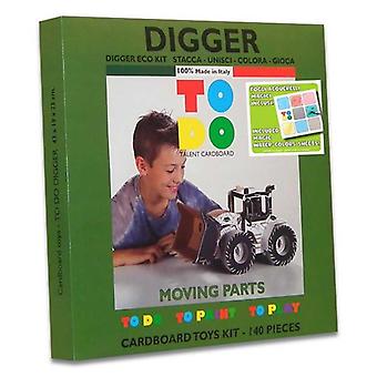 Todo Recycled Cardboard Game - Digger Bulldozer