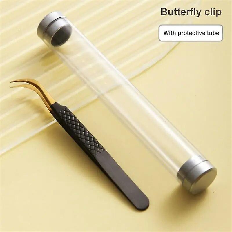 レザーバッグ付きまつげピンセットプロフェッショナルイルカチップピンセット眉毛イーグルまつげエクステメイクアップ美容ツール~15989