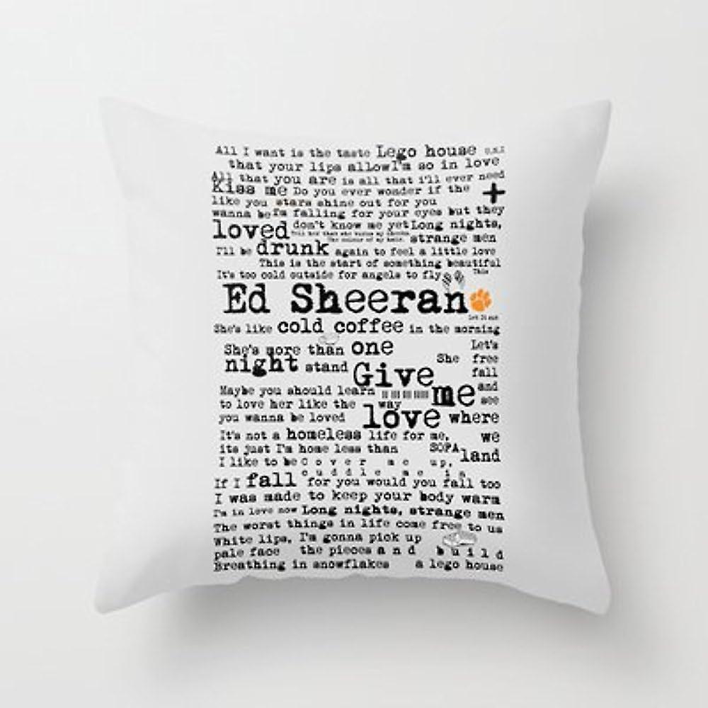 My Honey Pillow Ed Sheeran + Cuscino Throw By Adelfor Your Home -s1306