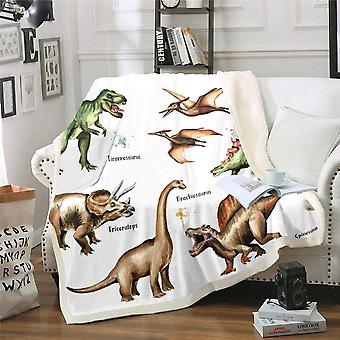 Wild Animal Plush Blanket Fiercely Dinosaur Sherpa Blanket for