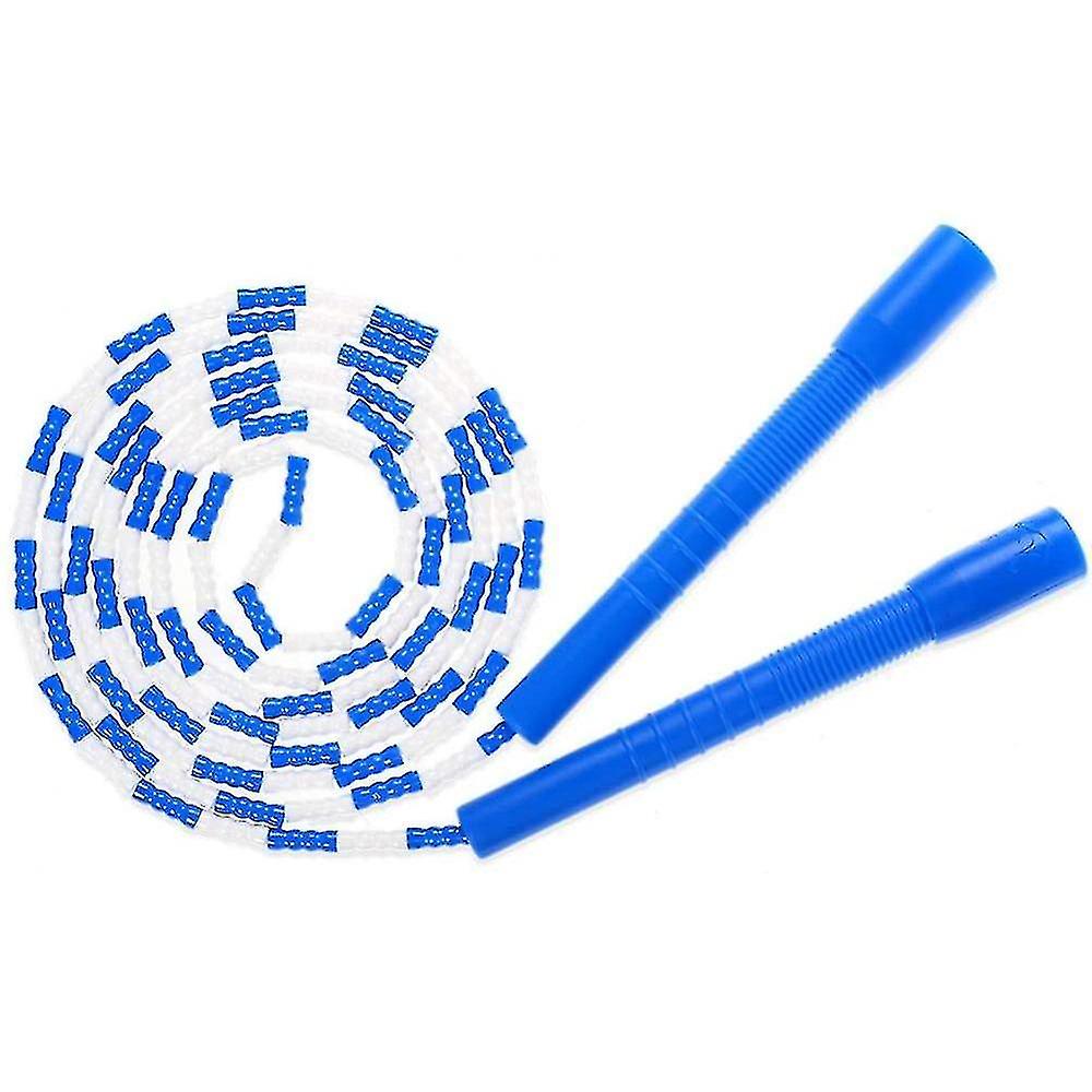 Jump Rope - Soft Beaded Segment Skipping Rope - Adjustable Tangle-free Fancy Rope For Workout(blue)