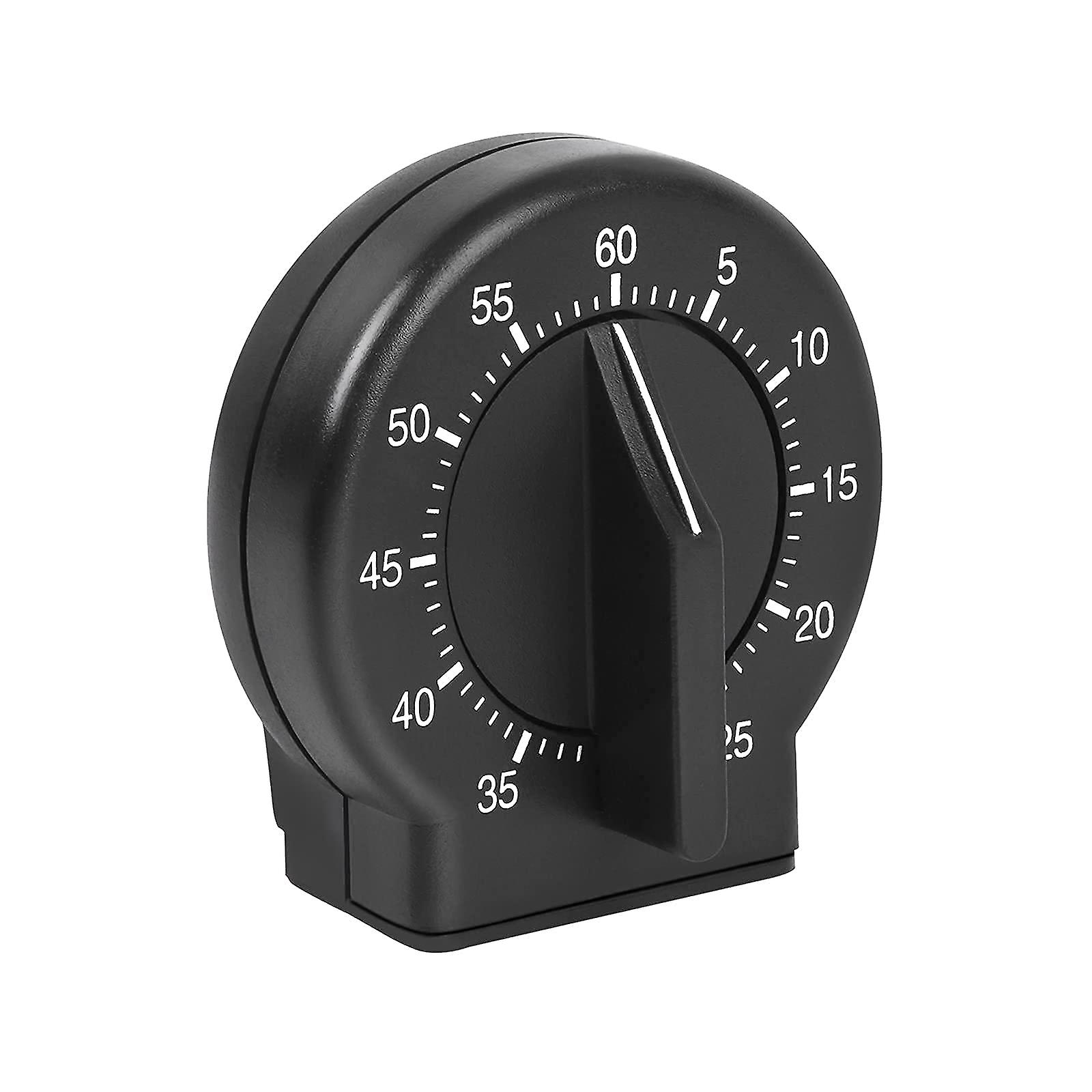 Kitchen Timer, 60 Minutes Mechanical Timer Clock Easy to Read Operate (Black)