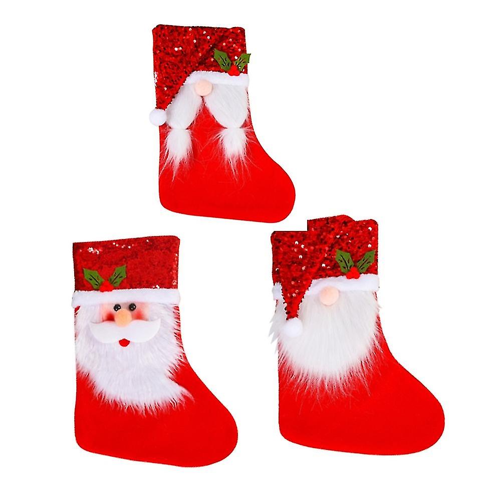 3PCS Christmas StockingsCandy Christmas StockingsFaceless Old Man Gift BagsChristmas Decoration Hang
