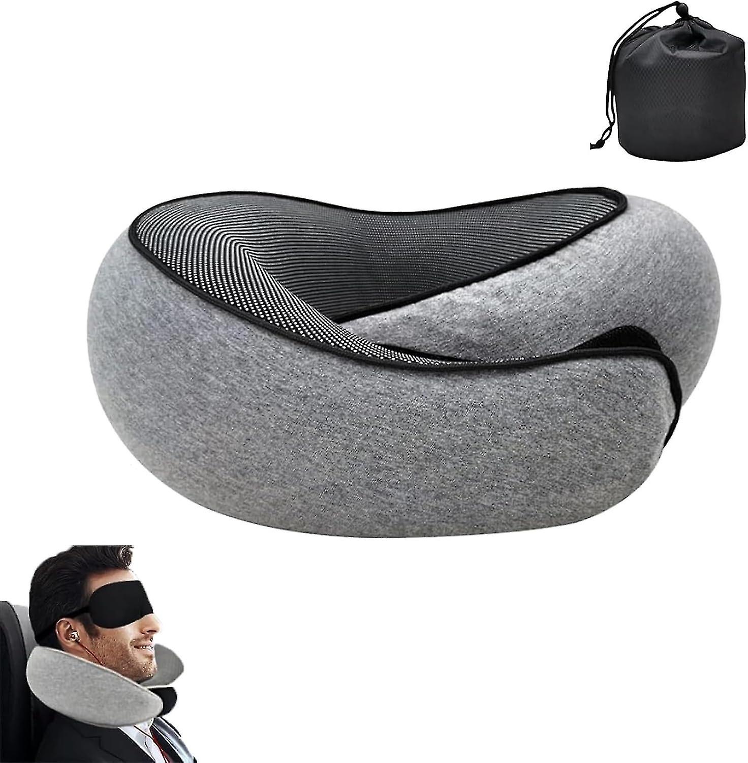 Memory foam U-shaped pillow can store U-shaped pillow neck pillow travel airplane travel pillow nap