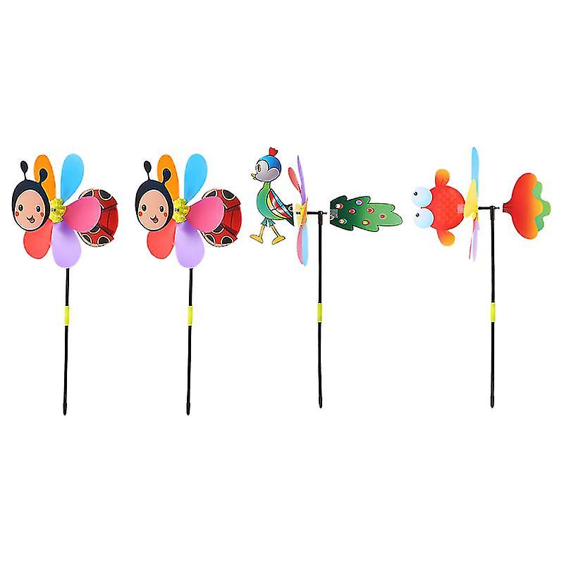 4pcs Cartoon Wind Spinners