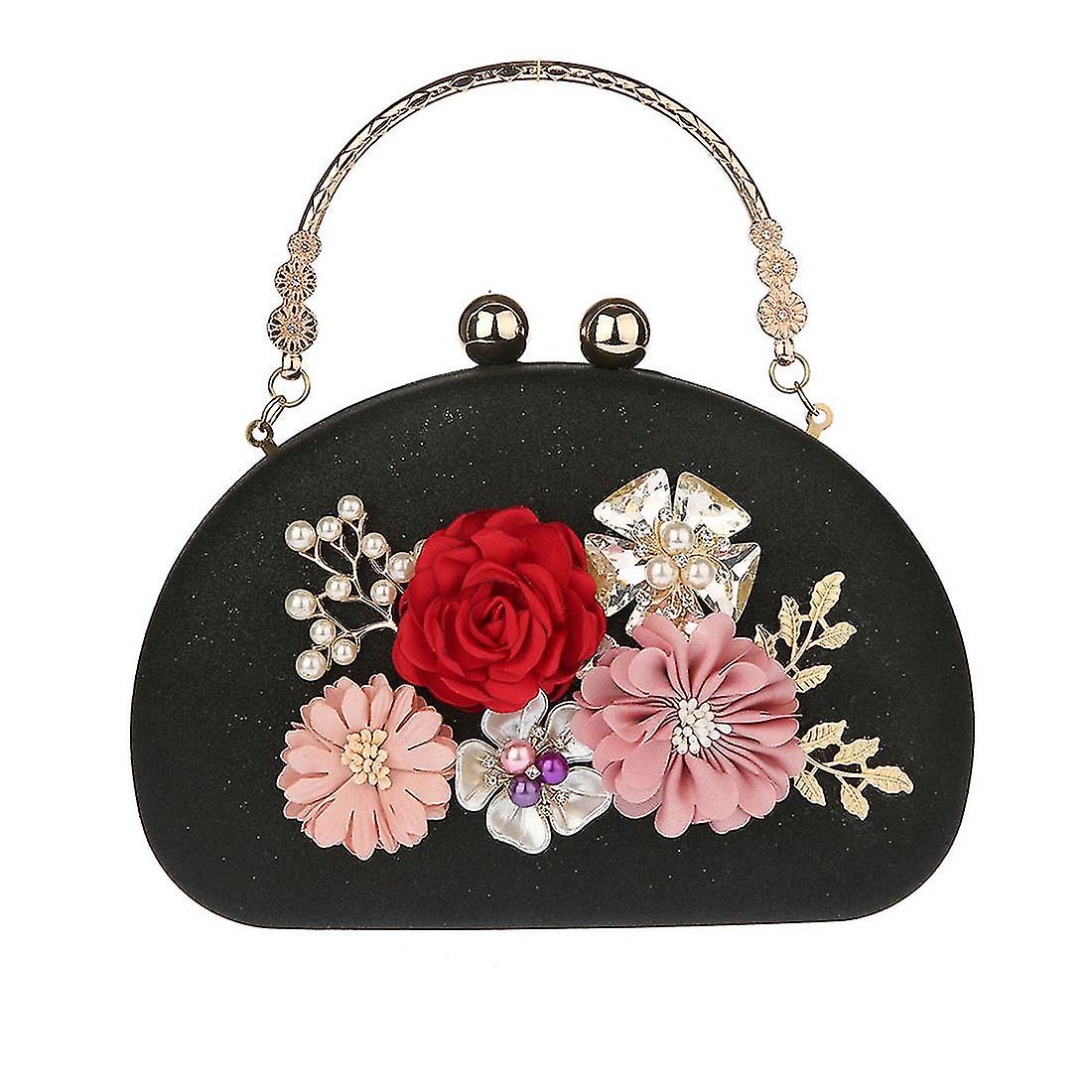 Flower Wedding Floral Evening Clutch Handbag