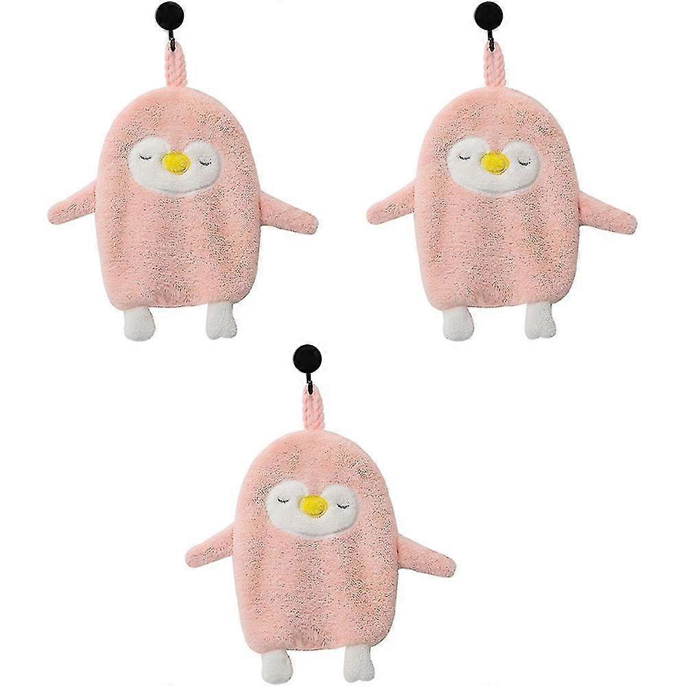 3pcs towels with hanging loop,kids towel