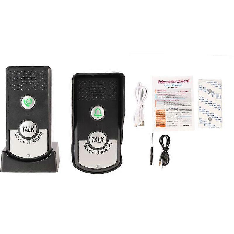 Long Distance Wireless Voice Intercom Doorbell 3 Speed Adjustable Intercomunicador Sound Doorbell