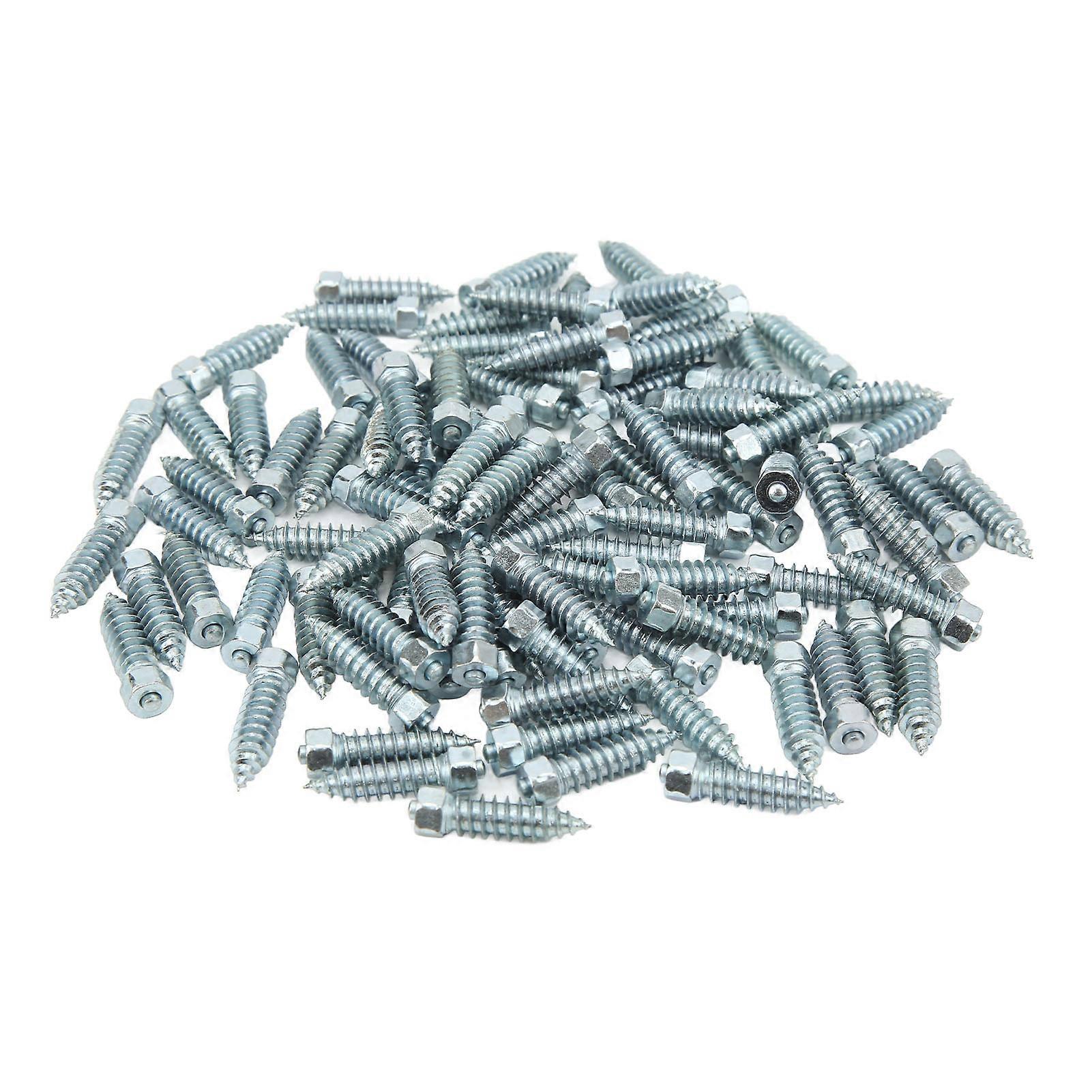 100pcs Tire Spikes M8 Excellent Grip Anti Slip Wheel Tire Stud Universal for Loader Skid Steer Forklift E2U211