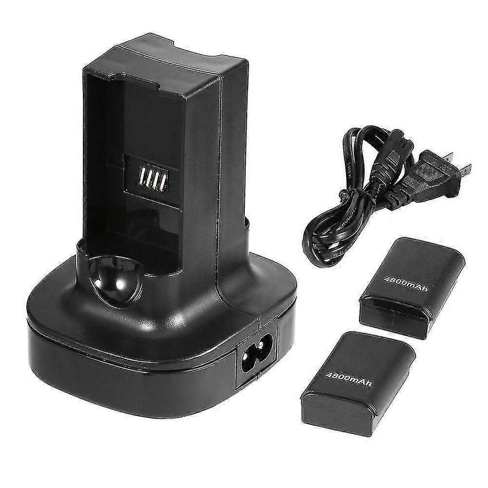 Lader Base Ladestasjon Dock + 2 oppladbart batteri for Xbox 360 Controle høy kvalitet