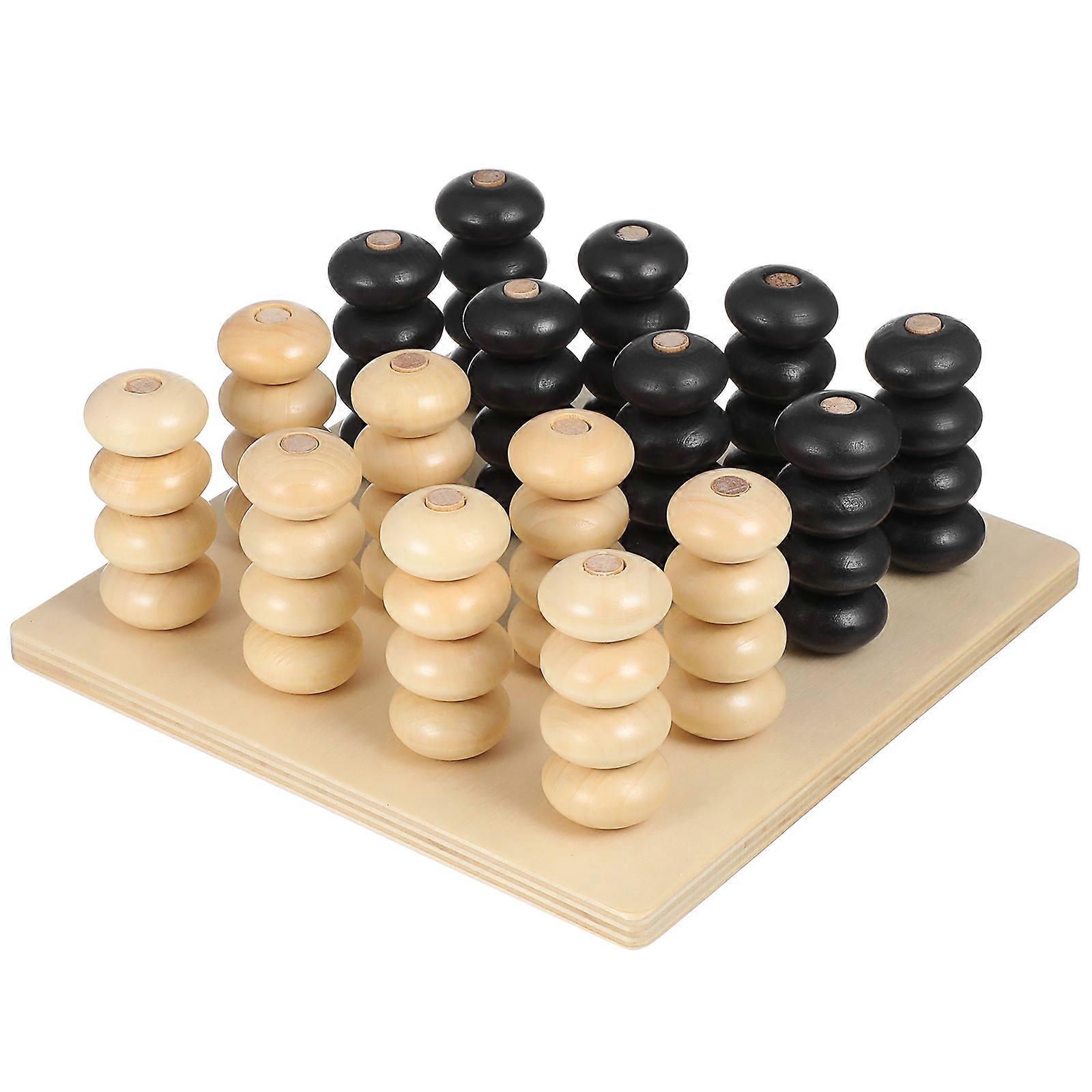 1 Set of 3D Checkers Game Interactive Board Game Digital Game Great Educational Toy Brain Teaser Toy (Random Color)