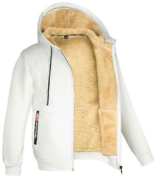 Herren Kapuzenpullover All-Match Lockerer Mantel Herbst Winter Plus Fleece verdickte Kleidung