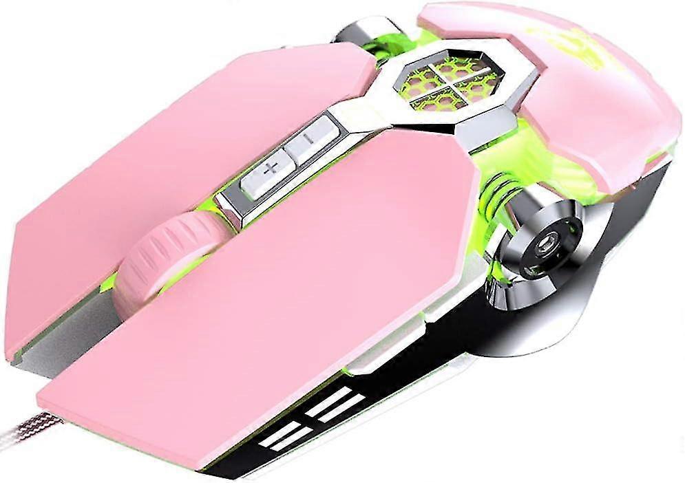 V8 Wired Gaming Mouse, 7 Color LED Rainbow Backlit, 7 Programmable Buttons for PC Laptop Computer