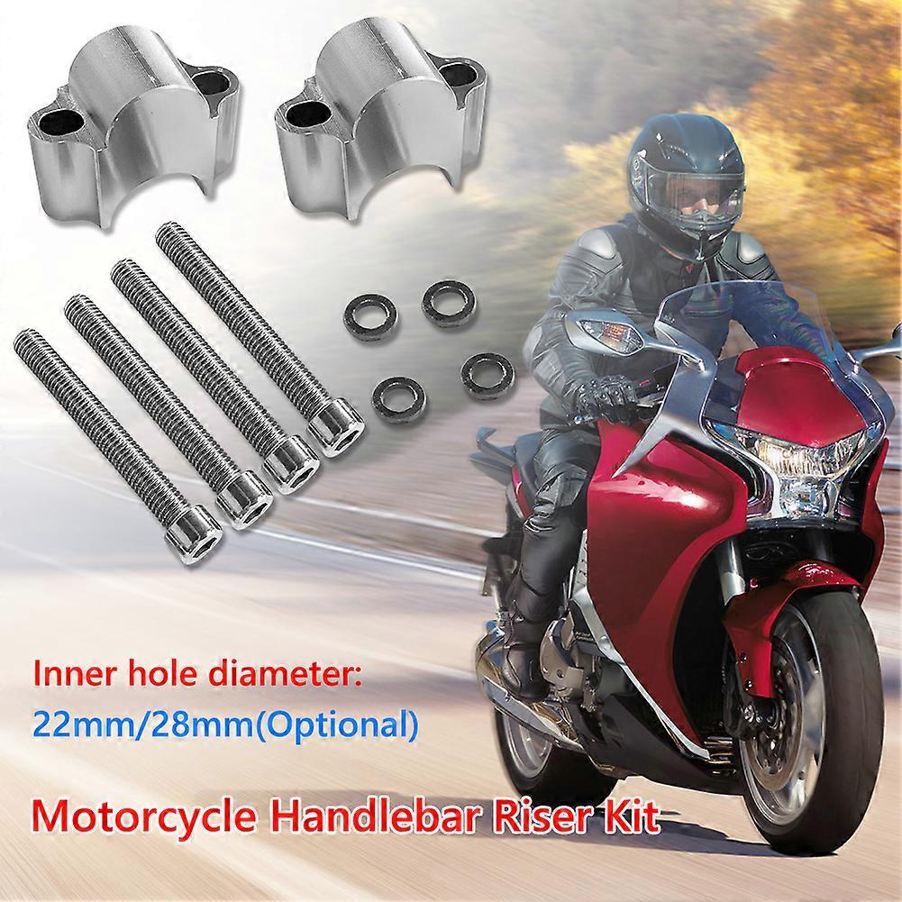 CNC Aluminum Risers Universal for 7/8 1-1/8 inch Motorcycle Handlebars 22/28mm 1 Pair Bars Clamp Handle Bar Risers
