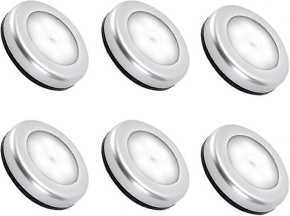 Indoor Motion Sensor Night Light, Led Motion Sensor Battery Operated Lamp For Stairs, Led Lighting  Auto On/off 3m Adhesive (6pcs, Cold White)