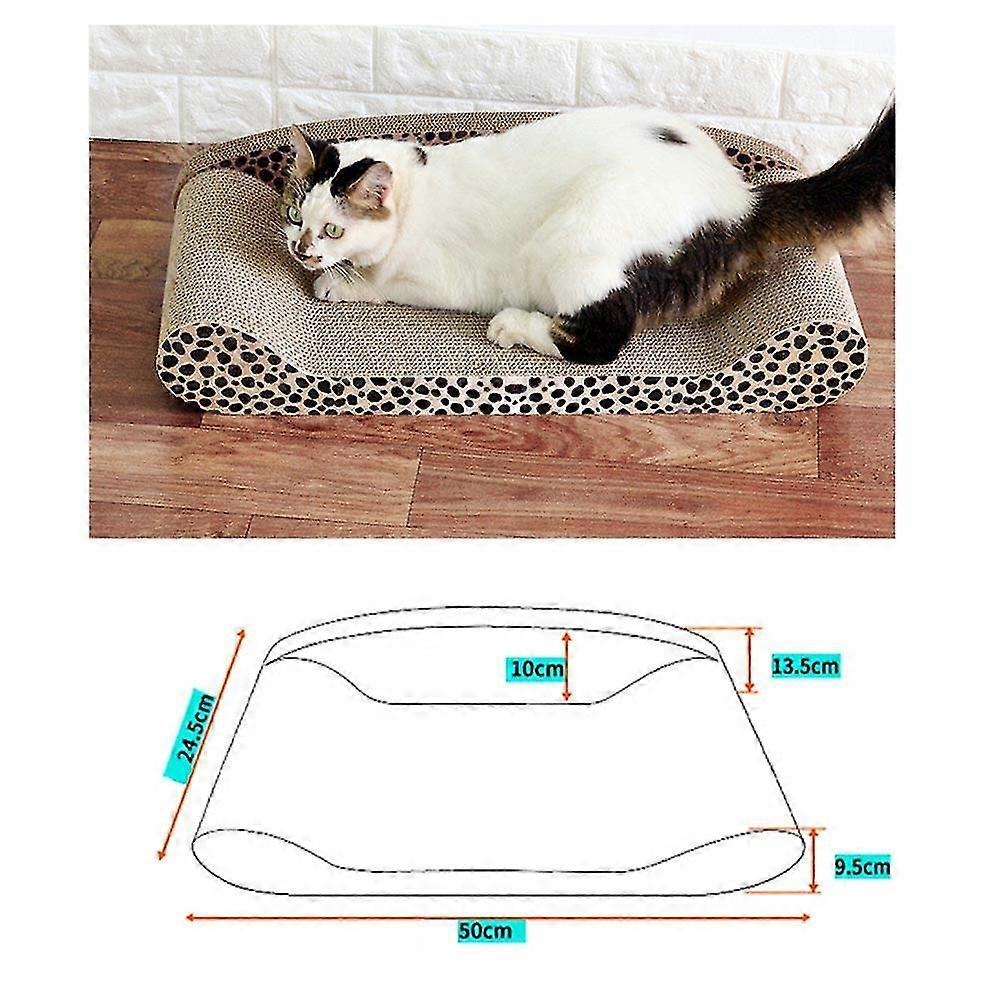 50cm Cat Scratching Pad Corrugated Paper Back Support Sofa Shape Cat Scratcher Lounge Pet Supplies
