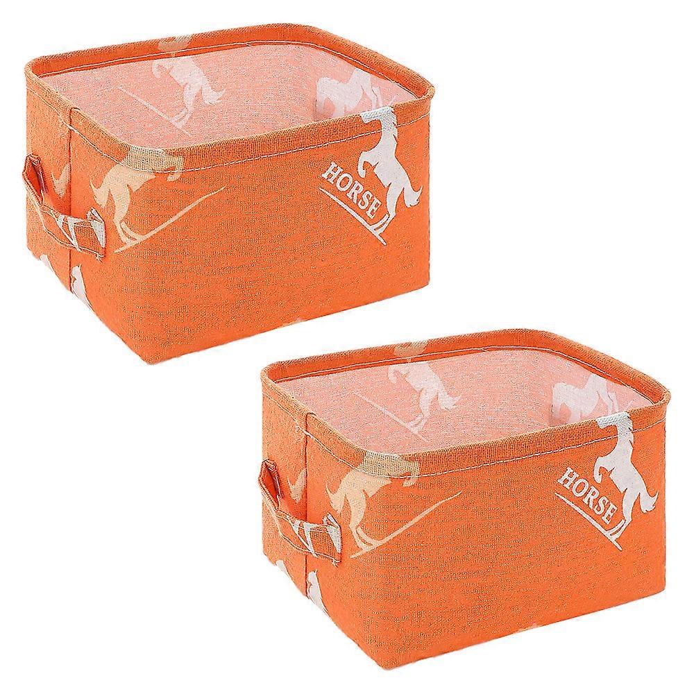 Desktop storage box folding fabric portable storage box