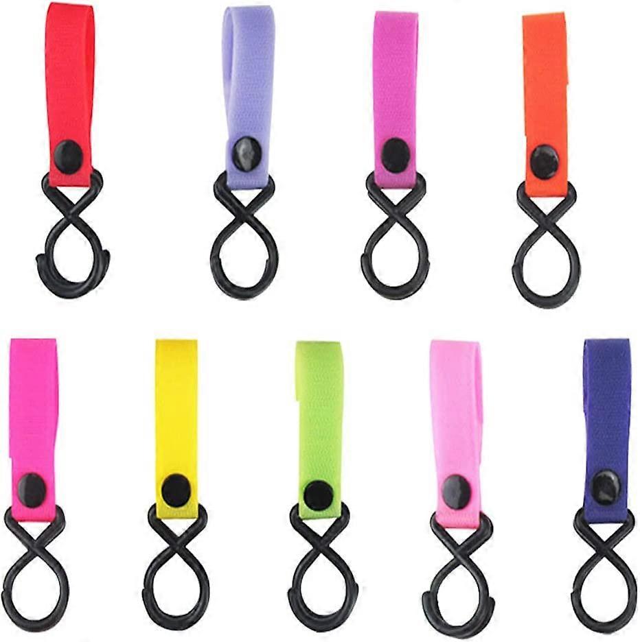 9 pieces hooks for strollers, multifunction strollers hooks for stroller, wheelchai (random color)
