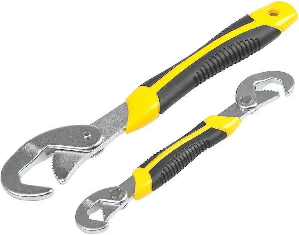 2Pcs Adjustable Universal Wrench Multifunction Tool Set 9-32Mm Adjustable Auto Release Set