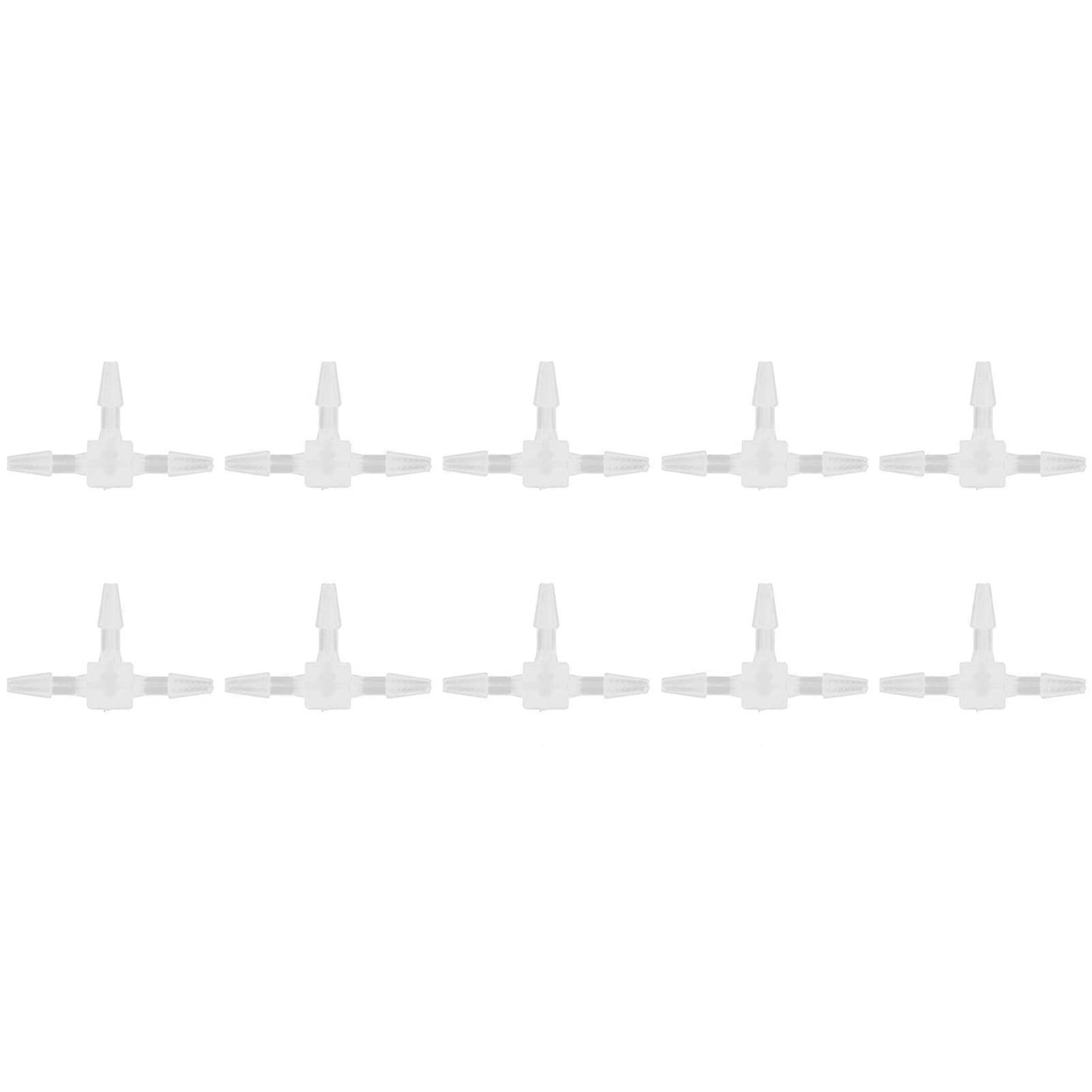 10Pcs 3 Way Plastic Fitting Pressure Temperature Resistant T Shaped Tee 1/2 Barb Fitting1.6