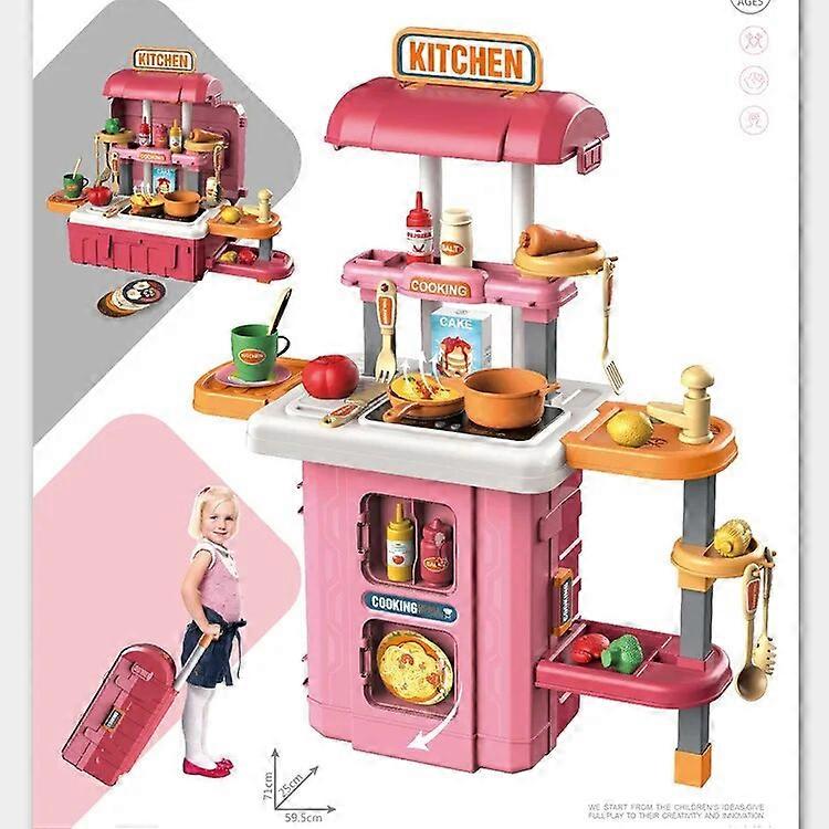 Children's simulation kitchen tableware suit makeup tools supermarket ice cream play house doctor trolley toy
