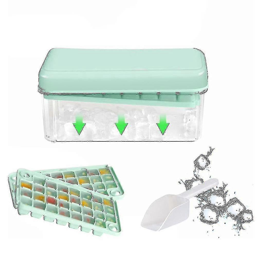 Ice Cube Tray With Lid Ice Trays For Freezer Ice Maker Mold With Container 60 Ice Trays Easy-releas