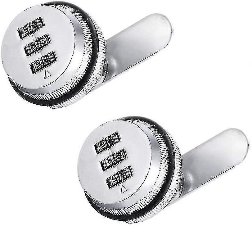 2024 2 Pack Combination Security Lock With Password Code For Boxes, Drawers, Mailboxes, Doors, Furniture Security (1.5 Inches, Silver) Crjjkoy