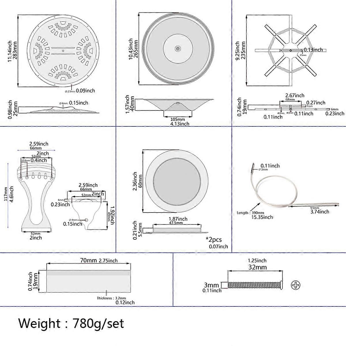 Resonatorkoner Soundhole Screens Stränghållare Spider Bridge Sadel Set för Dobro Resonator Gitarr Delar Tillbehör Set
