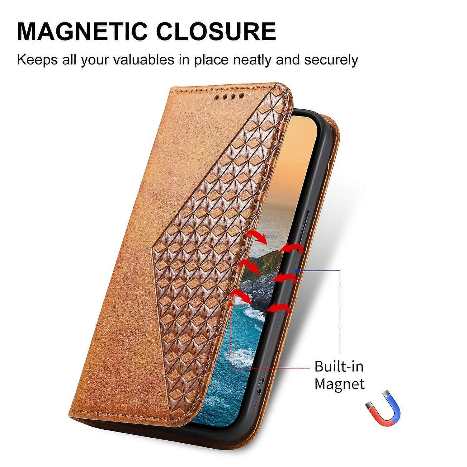 Coque En Cuir Texturé Diamant Pour Xiaomi 14 Ultra - Housse étui