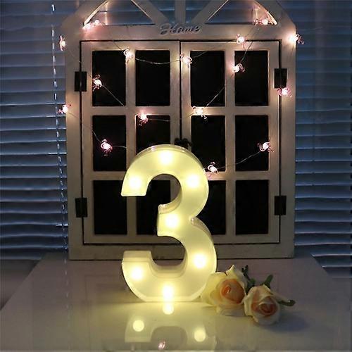 Digit 3 Shape Decoration Light