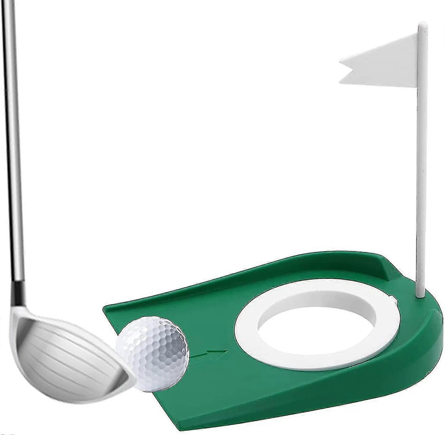 Golf Putting Mat Practice, Indoor Outdoor Plastic Golf Putting Cup Practice Aids