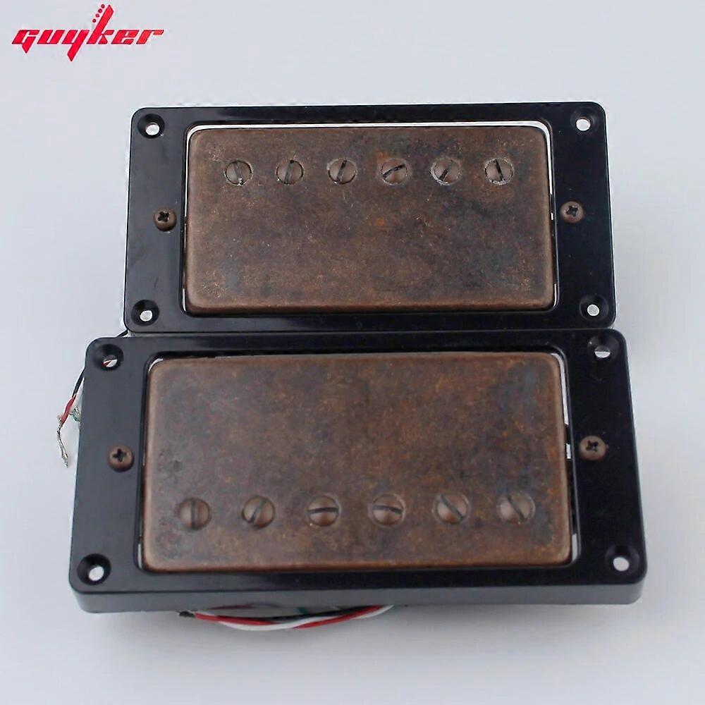 A set  Bronze LP Guitar Pickups With Black frame