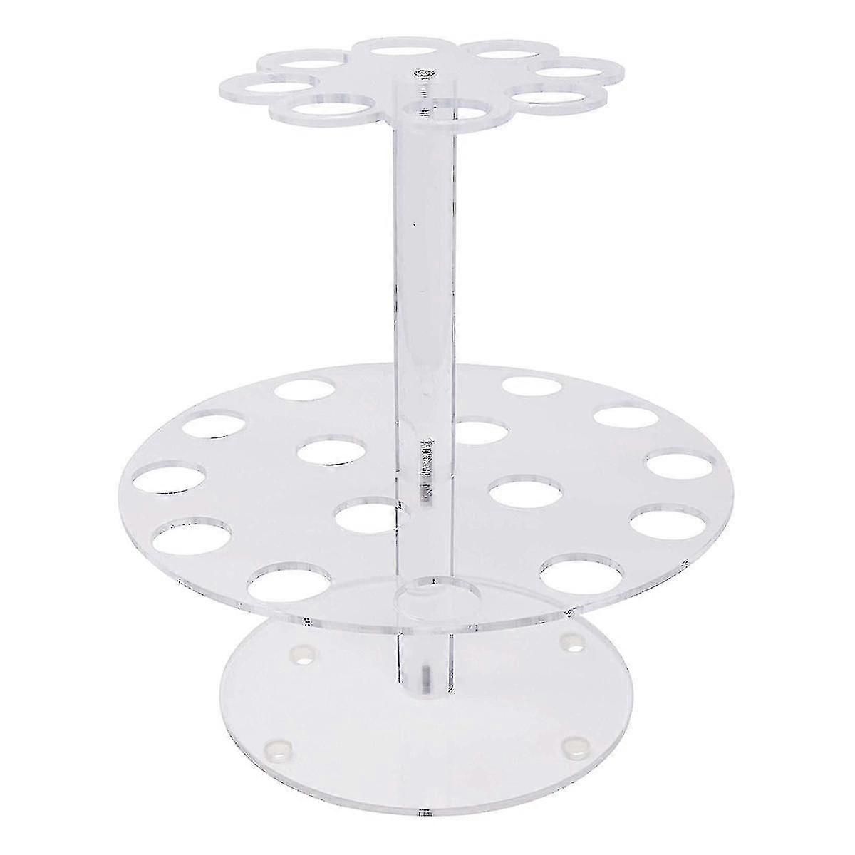 Double Layers 24 Holes Ice Cream Cones Holder Stand Decoration Baking Cupcake Display Stand Holder