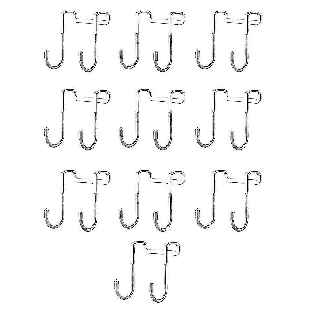 10pcs Hook Cabinet Door Double Hook S-type Stainless Steel Coat Hook