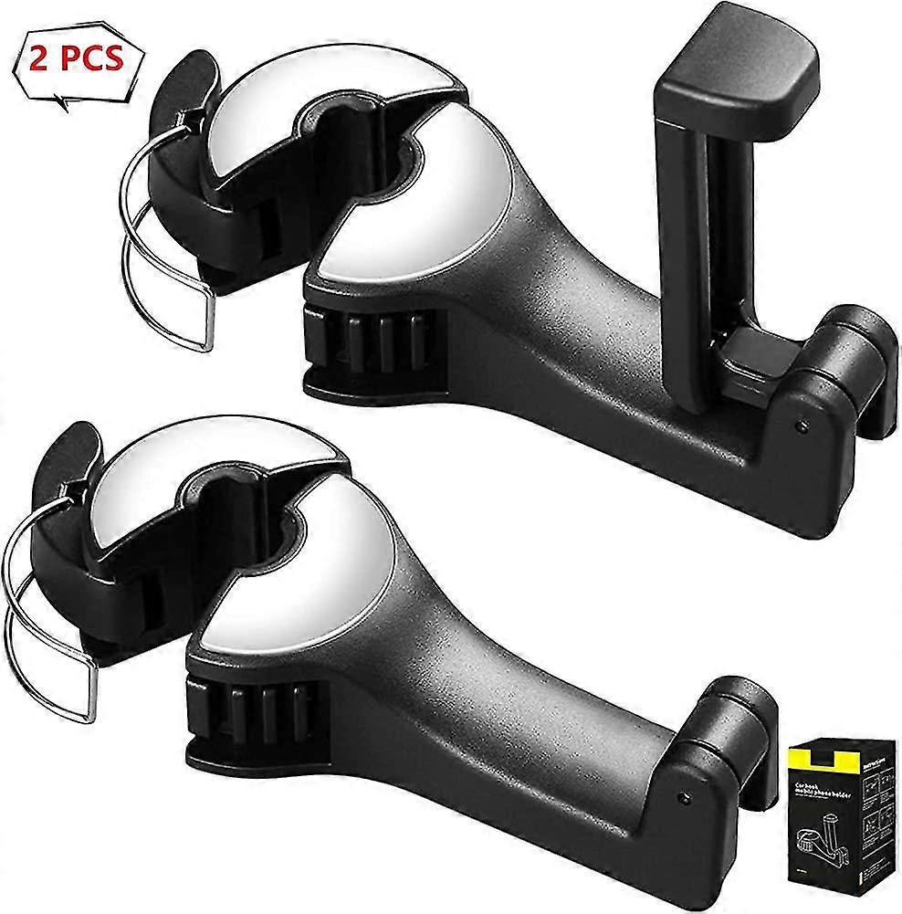 2 Pcs Universal 360 Rotation 2 In 1 Car Seat Hooks For Acsergery Purses And Bags Gift